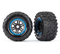 Traxxas TRX8972A Pneumatici Montati Su Cerchio Nero/Blu Maxx All-Terrai (2