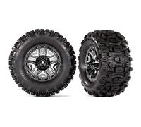 Traxxas TRX9072 Gomme Su Cerchi Nero-Cromo 2.8 Sledgehammer Con Inserti ( (2