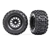 Traxxas Xrt Pneumatici Su Cerchione Nero Da Corsa Con Sledgehammer-R / Trx7876