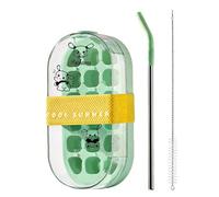 Tray - Portable Sphere Maker Bottle, Leakproof Two In Container with Integrated Straw, Rapid Chilling Beverage Tool, Ideal for Outdoor Camping Hiking Picnic Hydration