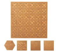 Tray Puzzles, Hard Irregular Wooden Jigsaw Puzzle Challenge, Suitable for Brain Training Games, Family Party, Christmas, Framed (Square)