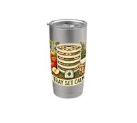 Tray Set Calm Mele Erbe Dispensa Bicchiere termico in acciaio inox doppia parete