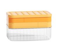 Tray with Lid | Tray with Storage Bin | 28 Grid Silicone Ice Tray, Double Layer Trays, Freezer Trays, Easy-Release Silicone Ice Tray, Stackable Molds for