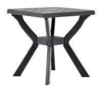 Traylux Tavolo da bistrò, antracite, 70 x 70 x 72 cm, in plastica, resistente alle intemperie, per esterni, rotondo, rettangolare, ovale, pieghevole, per balcone, terrazza, giardino