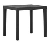 Traylux Tavolo da giardino grigio, 79 x 65 x 72 cm, in plastica, resistente alle intemperie, per terrazza, balcone, campeggio, pieghevole, rotondo, rettangolare, ovale