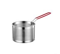 Trayne Cestello per pasta con manico rimovibile per bollire verdure al vapore, adatto a pentole da 2 qt e 3 qt, inserto in rete lavabile in lavastoviglie, 20 cm (03)