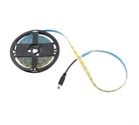 Trayne Striscia luminosa con sensore di movimento a LED, timer regolabile, impermeabile, batteria IP65, alimentata tramite USB, per armadietto, letto, spazi stretti, caldo (luce bianca, 5 m)