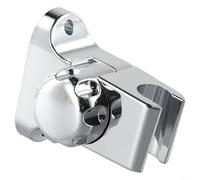 Trayne Supporto per soffione doccia perforato regolabile in plastica ABS cromato per bagno, montaggio a parete