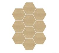 Trayneel 10 adesivi da parete esagonali in schiuma di legno, impermeabili, resistenti all'olio, resistenti al calore, in PVC goffrato, per cucina, bagno, camera da letto, soggiorno, camino, scale, 23