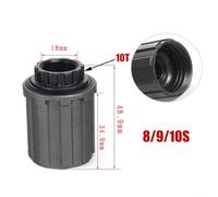 Trayneel 8/9/10/11 velocità, mozzo ruota libera per mozzi posteriori della bicicletta, corpo ruota libera in acciaio, nero (perline sciolte 8/9/10 velocità)