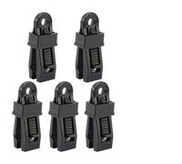 Trayneel Blocchetto regolabile resistente per teloni, clip in polipropilene, 50-70 kg, resistenza nera, compatibile con tende da sole, roulotte, barche, campeggio, uso esterno (5 pezzi)
