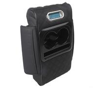 Trayneel Bracciolo per auto 5 in 1, copertura per console centrale con tasche laterali per l'organizzazione interna, compatibile con la maggior parte dei veicoli, in pelle in microfibra, 35 x 20 x 8