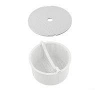 Trayneel Cestino per skimmer per piscina e coperchio per Hayward SP1096C SPX1096CA e R38010 ABS cestello filtro di ricambio per SP1098 SP1091ES SP1096 SP1097 Automat(bianco)