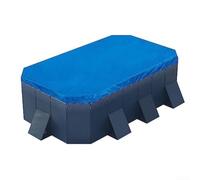 Trayneel Copertura per piscina gonfiabile in polietilene, resistente ai raggi UV, pieghevole, rettangolare, facile da montare, con coulisse, leggera, protezione dalle foglie di polvere, per viaggi