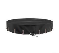 Trayneel Copertura solare rotonda per piscine fuori terra, in tessuto Oxford, a serraggio rapido, resistente al vento, ritenzione del calore, ridotta evaporazione, nero, 4,6 m, risparmio idrico (3 m)