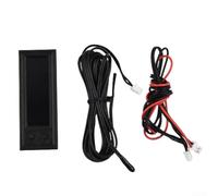 Trayneel Orologio multifunzione con voltmetro per auto, voltmetro DC 12 V con chip orario RX8025T e sonde impermeabili per DC 5,0-28 V (rosso)