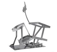 Trayneel Portabottiglie a forma di teschio, per vino e liquori, in metallo, con design steampunk, accessorio decorativo per bar, bar, espositore per whisky, grigio, oro, argento, nero (grigio)