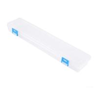 Trayneel Scatola portaoggetti per pennelli, matite e acquerelli, contenitore per strumenti da disegno, 33 x 7 x 3,5 cm, organizer per attrezzi in plastica bianca