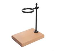 Trayneel Supporto in legno per versare il caffè con altezza regolabile e staffa girevole per portafiltro, base in noce, lega di alluminio, 26,3 x 16,9 x 22 cm, uso domestico e bar (nero)