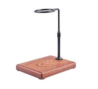 Trayneel Supporto in legno per versare il caffè con altezza regolabile e staffa girevole per portafiltro, base in noce, lega di alluminio, 26,3 x 16,9 x 22 cm, uso domestico e bar (nero)