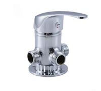 Trayneel Valvola angolare per miscelatore da bagno a 3 vie per soffione doccia, separatore d'acqua, deviatore G1/2 pollici in lega termostatica, montaggio a parete, compatibile con doccia portatile