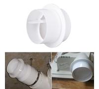 Trayneel Valvola di ritegno in PVC efficiente per Applicazioni con ventilatori da Bagno e Cucina con valvola antiriflusso a Tubo Tondo per Evitare Il riflusso dell'Aria (120 mm)