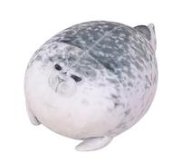 Trayosin 30/40/60 cm, simpatico cuscino di peluche con foca, morbido peluche imbottito, per bambini, amici e familiari (foca, 40 cm)