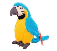 Trayosin Peluche a forma di pappagallo Kawaii, pappagallo di peluche, peluche realistico, morbido, regalo per bambini, ragazze, ragazzi, 28 cm (blu)