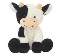 Trayosin Peluche di mucca super morbido peluche carino bambola soffice per giocare, collezionare e coccolare per ragazzi e ragazze (seduta mucca 22 cm)