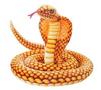 Trayosin Peluche gigante serpente di peluche grande animale farcito serpente di peluche realistico giocattolo regalo per compleanno festa prank oggetti di scena (giallo, 170 cm)