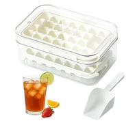 Trays - Clear Flexible Freezer Mold | Easy Release Ice Maker With Airtight Lid | Rotating Container For Whiskey Cocktails Food Drinks | For Kitchen Dining Family Parties Home Bar