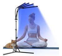 Trayvespace Lampada Infrarossi con Supporto, 415NM&660NM&850NM Red Light Therapy con Timer, 180LEDs Lampada a Terapia a Luce Rossa con 4 Teste per la Pelle, Sollievo dal Dolore