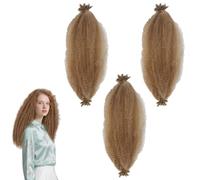 Traziewell Extension per capelli castani, 40,6 cm, pre-separate, elastiche, afro, torsioni, 3 confezioni da 3 pezzi, per trecce Marley Twist, pre-lanuginate, afro e crespe, 3516