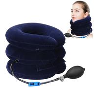 Trazione Cervicale Gonfiabile Regolabile, Collare per Trazione Cervicale per Alleviare la Nuca, Blu Trazione Cervicale Collo, Collare Cervicale Gonfiabile per Casa, Ufficio, Viaggi