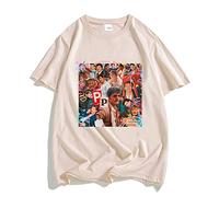Trconk Camisetas Pedro Pascal Originalidad Neutro Algodón Camisetas Hombres Mujeres Personalidades Manga Gráfico Estética Camisetas Manga Corta Tops-Black||XXS
