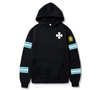 Trconk Felpe con Cappuccio Anime Fire Force Stampato Confortevole Pullover Felpe Uomo Donna Casual Stampate Neutro Manica Lunga Abbigliamento di Strada-Black||XXS
