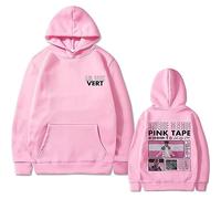 Trconk Felpe con Cappuccio Lil Uzi Vert Stampato Manica Lunga Pullover Uomo Donna Hip Hop Abbigliamento Streetwear Sciolto Casual Harajuku Felpe Neutro Top-Black||XXS