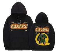 Trconk Felpe con Cappuccio MF Doom Neutro Sovradimensionato Felpa Uomo E Donna Harajuku Abbigliamento di Strada Stampato Casual Pullover Coppia Unico Top-Black||XXS