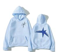 Trconk Gracie Abrams Felpe con Cappuccio Unisex Stampato Felpe A Maniche Lunghe Moda Oversize Casual Pullover Felpe con Cappuccio Streetwear per Uomini Donne XS~4XL-Black||XS