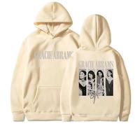 Trconk Gracie Abrams The Secret of Us Tour Felpa con Cappuccio Unisex Stampata Manica Lunga Pullover Hoodies Moda Felpa Casual Oversize per Uomini Donne XS~4XL-Black||XS
