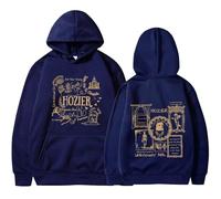 Trconk Hozier Unreal Unearth Tour Felpe con Cappuccio Uomo Donna Moda Hip Hop Pullover Felpa Oversize Stampata Manica Lunga Hoodie Unisex Top XS~4XL-Blue||m