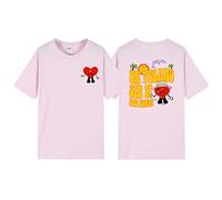 Trconk Maglietta Bad Bunny Doppio Lato Stampata Manica Corta Maglietta Uomo Donna Hip-Hop Neutro Adulto Maglietta Maniche Corte Top Ragazzi Ragazze-Black||XXS