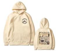 Trconk Rapper Bad Bunny 2D Stampa Felpa con Cappuccio Uomo Donna Hip Hop Sovradimensionato Felpa Moda Casual Unisex Manica Lunga Top-Black||XS