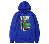 Trconk Rapper MF Doom La Moda Casual Manica Lunga Felpe con Cappuccio Uomo Donna Hip Hop Sciolti Stampati Pullover Felpe Neutro Abbigliamento di Strada XXS~4XL-Black||XXS