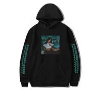 Trconk Tate McRae Merch Felpe con Cappuccio Uomo Donna Moda Casual Pullovers Felpa Oversize Stampata Versatile Manica Lunga Felpe con Cappuccio XXS~4XL-Black||XXS