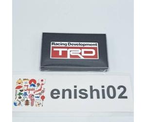 TRD Aluminium Emblem MS010-00014 Red Silver 28 mm x 67 mm TOYOTA Original Back