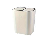 TRDEWR 1 Pz, Pattumiera For Bagno Con Doppio Spazio, For Spazi Creativi For La Casa, A Pressa Coperchio, Cestino For Carta Semplice Resistente Alle Intemperie(A)