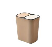 TRDEWR 1 Pz, Pattumiera For Bagno Con Doppio Spazio, For Spazi Creativi For La Casa, A Pressa Coperchio, Cestino For Carta Semplice Resistente Alle Intemperie(E)