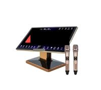 TRDEWR 21,5" Touch Karaoke 2 Microfoni Wireless Bluetooth Riverbero Cloud Canzoni Home KTV Party Machine all-in-One Compatibilità Universale