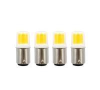 TRDEWR 4pc 5W Mini COB BA15D BA15S E11 E12 E14 G4 G8 G9 Sostituisci Lampade Alogene Da 45W Luci Lampadario Copertura In Vetro + Ceramica Illuminazione Ad Alta Resa Cromatica(Warm White,BA15D)